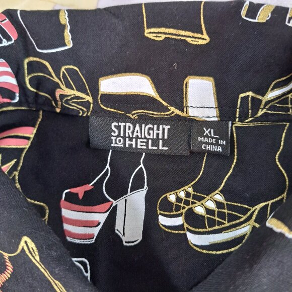 Straight To Hell | Platform Shoe Shirt | Size XL - Picture 6 of 8